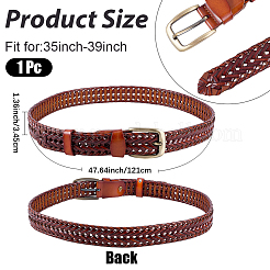 1Pc Braided Cowhide Men's Chain Belts&nbsp;AJEW-CL0002-14A