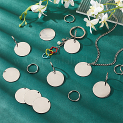 120Pcs 304 Stainless Steel Stamping Blank Tag Pendants&nbsp;STAS-OC0001-23