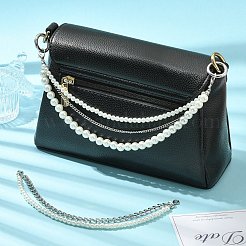 4個4スタイルの亜鉛合金とABSパールチェーン  靴のバックルやバッグのアクセサリー用  プラチナ  285~295mm  1個/スタイル&nbsp;FIND-CJ0004-48