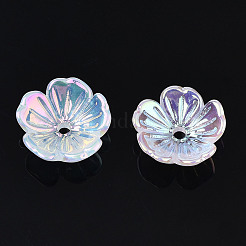 5-Petal Electroplate Acrylic Bead Caps&nbsp;LS-X-PACR-T014-05