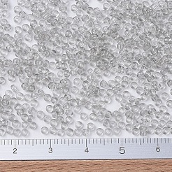 MIYUKIラウンドロカイユビーズ  日本製シードビーズ  （rr2412)透明トープ  11/0  2x1.3mm  穴：0.8mm  約50000個/ポンド&nbsp;SEED-G007-RR2412