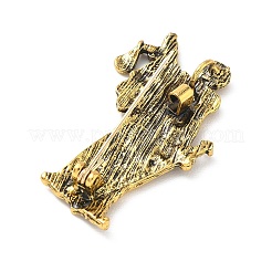 正義の女神合金ブローチ  男性と女性のための絶妙なラペルピン  アンティーク黄金  45x29mm&nbsp;JEWB-K039-08AG