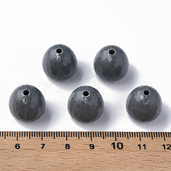 不透明なアクリルビーズ  多面カット  ティアドロップ  グレー  15x14.5mm  穴：2mm  約243個/500g&nbsp;MACR-S373-10A-A03