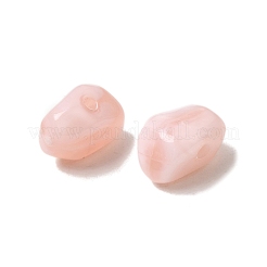 不透明アクリル天然石風ビーズ  ナゲット  ピンク  9x7x5.5mm  穴：1.5mm  約2500個/500g&nbsp;OACR-G061-04D