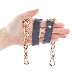 Cowhide Leather Cord Chain Bag Strap&nbsp;FIND-WH0056-27G-01