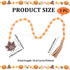Round Wooden Beaded Autumn Decoration&nbsp;AJEW-WH20019-60