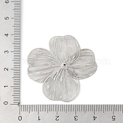アイアン製ビーズキャップ  エッチングされた金属装飾  花  プラチナ  36x36x1.2mm  穴：0.9mm&nbsp;IFIN-Z003-05P