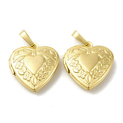 Rack Plating Brass Locket Pendants&nbsp;KK-G452-06G