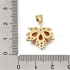 Brass Micro Pave Cubic Zirconia Pendants&nbsp;CU-E002-05G-02