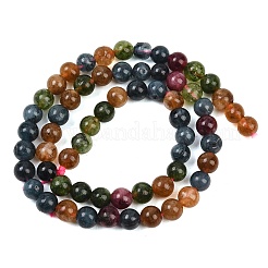 Natural Green Jade Imitation Tourmaline Beads Strands&nbsp;G-B046-08D-6mm