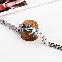 Horse Zinc Alloy Panther Chain Bracelets for Men&nbsp;FS-WG7867A-01