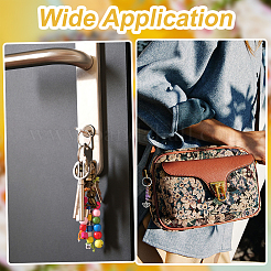 15Pcs Natural Gemstone & Alloy Keychain&nbsp;KEYC-PH01555