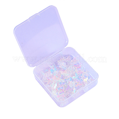 100個のガラスチャーム  蝶  ホワイト  9.5x11x3.5mm  穴：1.2mm&nbsp;GLAA-CJ0001-52