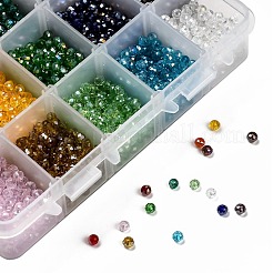 15 Colors Electroplate Glass Beads&nbsp;EGLA-JP0002-02B-4mm