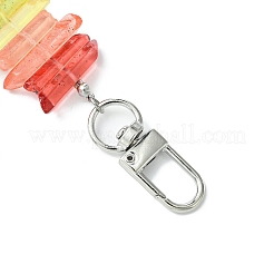 Dyed Colorful Natural Quartz Crystal Chakra Prism Link Bag Extender Chains&nbsp;FIND-JF00145