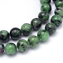 Round Natural Ruby in Zoisite Bead Strands&nbsp;X-G-F222-11-6mm