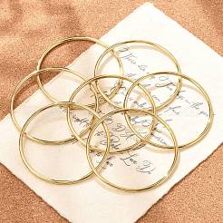 7Pcs PVD Vacuum Plating 201 Stainless Steel Plain Bangle Sets for Women&nbsp;BJEW-L664-022C-G02