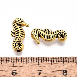 オーシャンシリーズ合金ビーズ  アンティーク黄金  タツノオトシゴ  6x15mm&nbsp;FIND-WH0165-19C