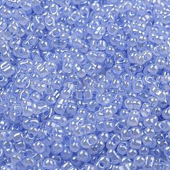 セイロンガラスシードビーズ  ピーナッツ  コーンフラワーブルー  4~4.5x2~2.5x2~2.5mm  穴：0.8~0.9mm  約10000個/ポンド&nbsp;SEED-K009-02B-31