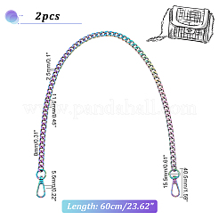 2Pcs Zinc Alloy Curb Chain Bag Handles&nbsp;FIND-PH0009-82A