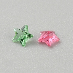 ガラスカボション  ミックスカラー  スター  3x4x2.5mm&nbsp;GLAA-WH0080-02D