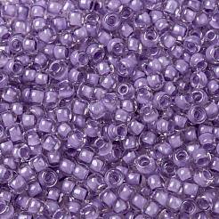 TOHOラウンドシードビーズ  日本製シードビーズ  （薄紫の裏地付きクリスタル943)個  8/0  3mm  穴：1mm  約222PCS /ボトル  10 G /ボトル&nbsp;SEED-JPTR08-0943