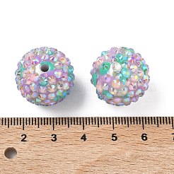 Round Resin Rhinestone Beads&nbsp;OACR-Z035-02D