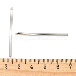 変色しない304ステンレススチールペンダント  コラムバーチャーム  ステンレス鋼色  42x2mm  穴：1.2mm&nbsp;STAS-M001-04P-05