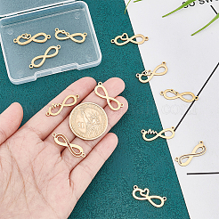 12Pcs 12 Style 304 Stainless Steel Link Pendants&nbsp;STAS-UN0040-52