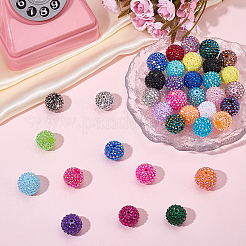 40Pcs 40 Colors Resin Rhinestone Beads&nbsp;RESI-PA0001-24
