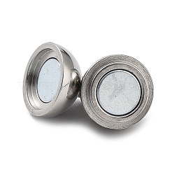 Tarnish Resistant 304 Stainless Steel Magnetic Clasps with Loops&nbsp;X-STAS-E006-52-01