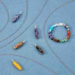 DIY Stone Jewelry Set Making Kit&nbsp;DIY-SZ0007-87