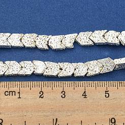 Electroplated Natural Lava Rock Beads Strands&nbsp;G-I360-X02-04