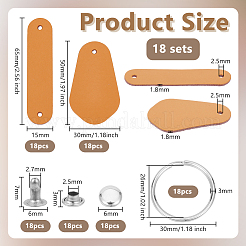 DIY Leather Keychain Making Kits&nbsp;DIY-OC0013-49