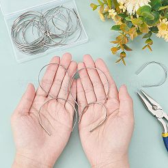 24スタイルのアイアンドールヘアフープ4個  人形のヘアアクセサリー作りに  プラチナ  6個/セット&nbsp;DIY-FG0002-74