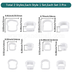 6Pcs 2 Styles Plastic Soft Clay Mold&nbsp;TOOL-SC0001-89