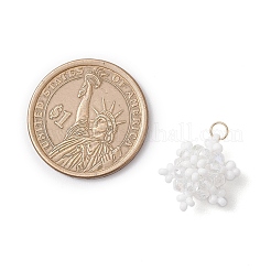 Glass Seed Beaded Snowflake Pendants&nbsp;PALLOY-MZ00815-01