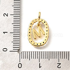 Brass Micro Pave Cubic Zirconia Pendants&nbsp;ZIRC-P123-01G-M02