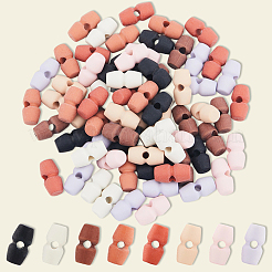 80Pcs 8 Colors 1-Hole Plastic Buttons&nbsp;DIY-GF0011-44