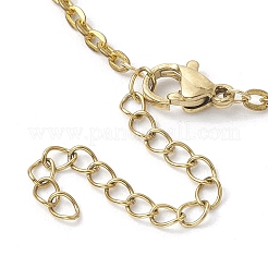 女性用304ステンレススチールオーバルリンクチェーンブレスレット  ゴールドカラー  9-1/8インチ（23.3cm）&nbsp;BJEW-JB10367