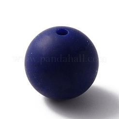 シリコンビーズ  ラウンド  ダークブルー  15mm  穴：2mm&nbsp;SIL-TAC0003-04B-11