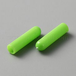 靴紐用のプラスチック製アグレット  靴紐の先端の頭  コラム  ライム  20x5mm  内径：3.5mm&nbsp;KY-WH0036-57F