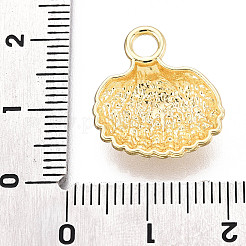 合金ペンダント  シェル形状  ゴールドカラー  18x16.5x5mm  穴：3mm&nbsp;FIND-N010-05G