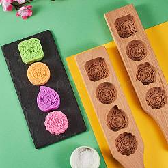 Flower & Flat Round & Square Wooden Press Mooncake Molds&nbsp;BAKE-SZ0001-04