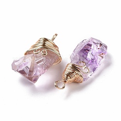 Natural Raw Amethyst Pendants&nbsp;G-C023-02