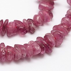 さざれ石の天然のトルマリンビーズ連売り  古いレース  3~5x3~5x3~5mm  穴：1mm  約16インチ&nbsp;LS-G-N0164-04B
