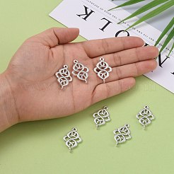合金リンクコネクター  鉛フリー及びカドミウムフリー  アンティークシルバー  28x18x2mm  穴：1.5mm&nbsp;EA11933Y