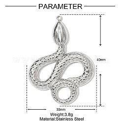 304 Stainless Steel Pendants&nbsp;STAS-OY001-07P