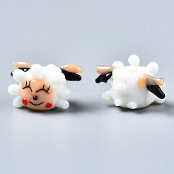 Handmade Bumpy Lampwork Beads Strands&nbsp;LAMP-Q031-016