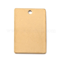 イオンプレーティング(IP) 201ステンレスペンダント  長方形  18KGP本金メッキ  30x20x1mm  穴：2.6mm&nbsp;STAS-Z038-01G-C